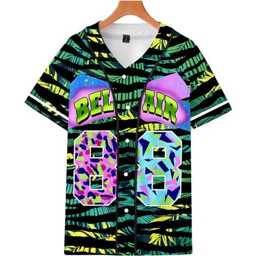 Baseball Jersey for Man 90s Urban Theme Party Hip Hop Fashion